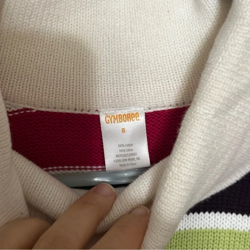 Gymboree Striped Knit Sweater Dress Bundle Girls Size 8 Short Sleeve Pockets